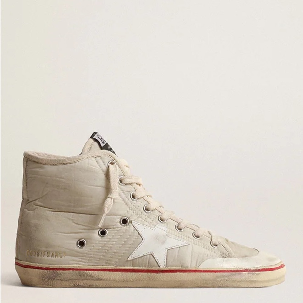 Golden Goose Cream High-Top Sneakers